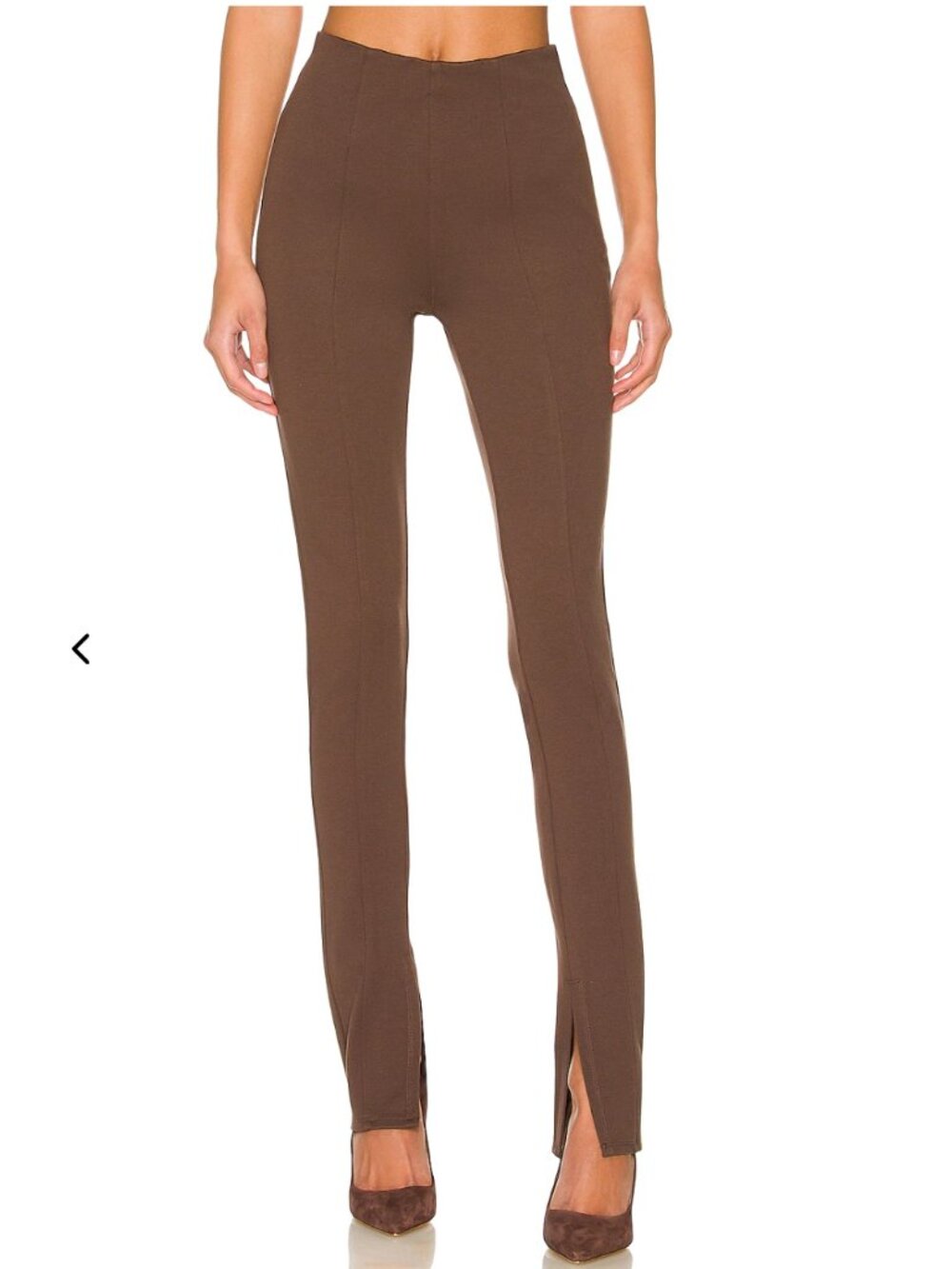 ANINE BING Max Paneled Split-Hem Ponte Pants-Espresso/Brown- US 0/2 MSRP $229 - Picture 2 of 14